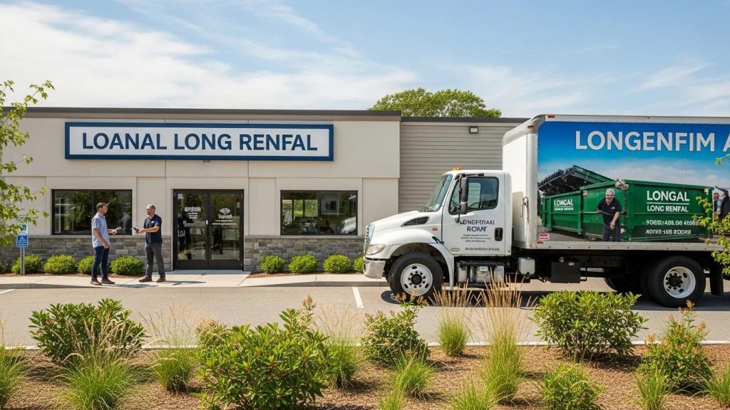 Local dumpster rental company office in Long Island with customer interactions
