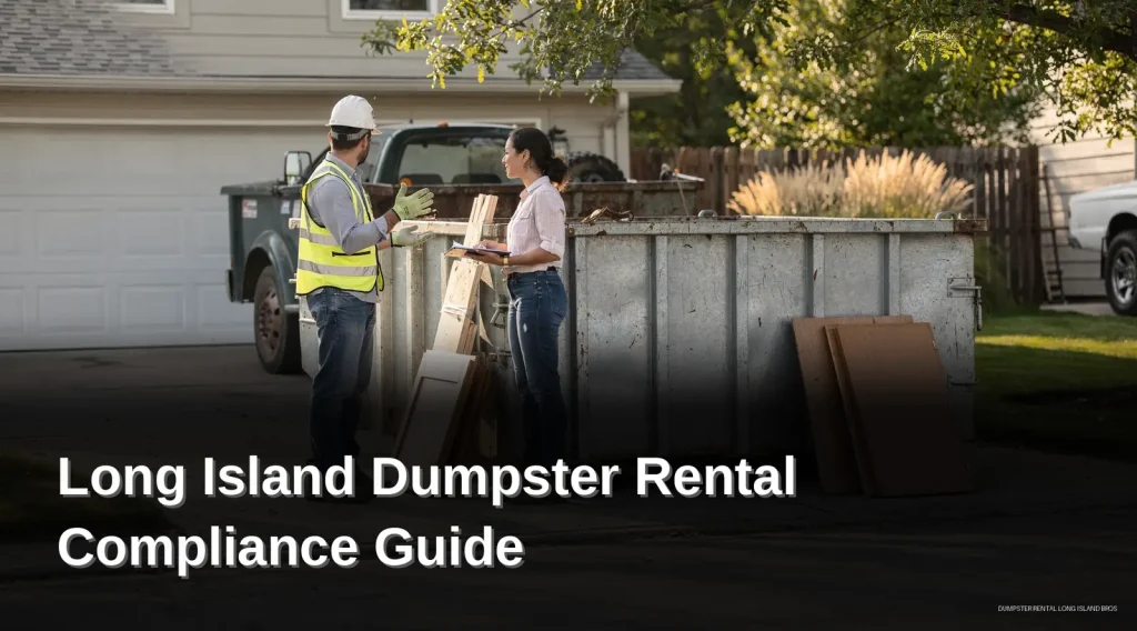 First-time renters must understand Long Island's local waste disposal rules before scheduling a delivery.; Regulations